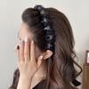 Women's Korean Lace Rhinestone Mesh Headband - Non-Slip, Face-Slimming, High-Top Design.