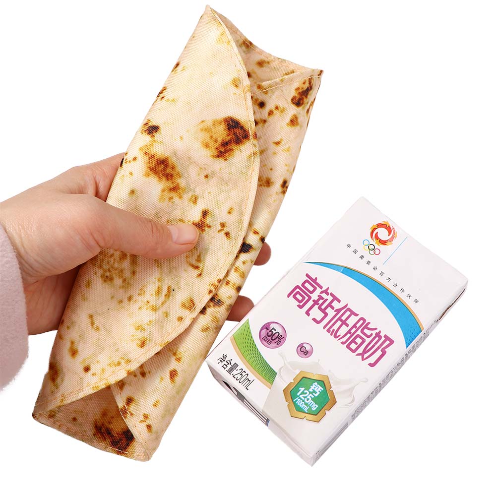 Pancake Shape Stationery Collection Bag 3D Pencil Box Pen Bag Pencil Cases Pancake Pencil Cases