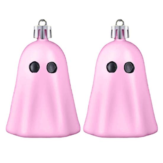 Halloween Hengende Spøkelsespynt Søt Rosa Hvit Spøkelse Halloween Treddekor Mini Spøkelsesdekorasjon for Hjemmefestdekor