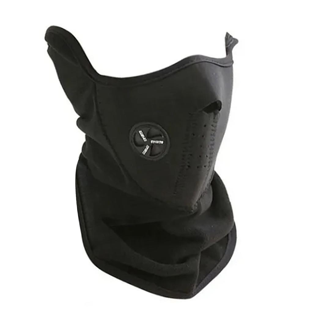 Face Cover Breathable Comfortable Headgear Sun Protective Neck Scarf for Riding Outdoor Black