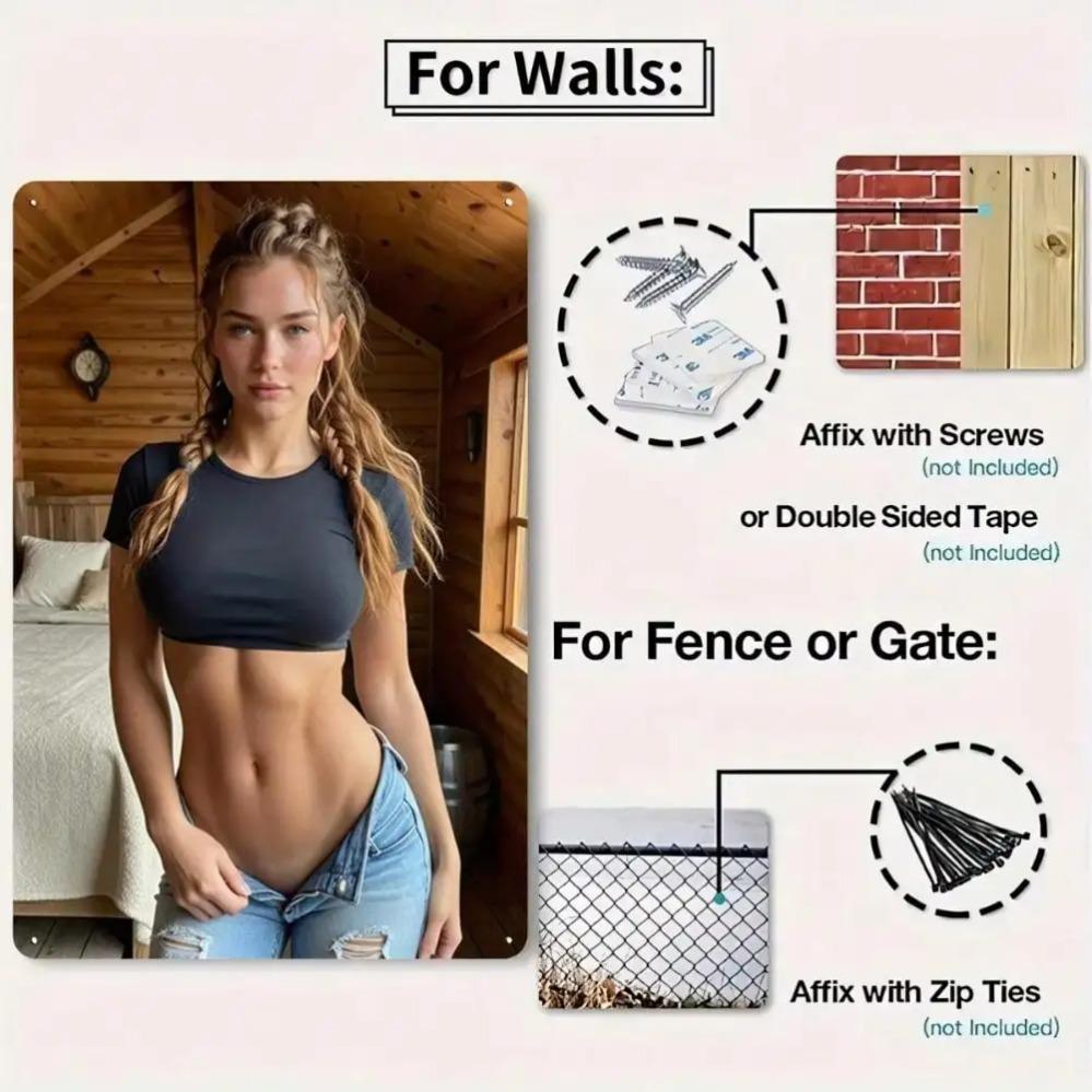 Arte de Pared Metálico Vintage 8x12 Pulgadas Letrero Retro de Gimnasio Arte de Aluminio Impermeable Decoración de Estudio de Fitness