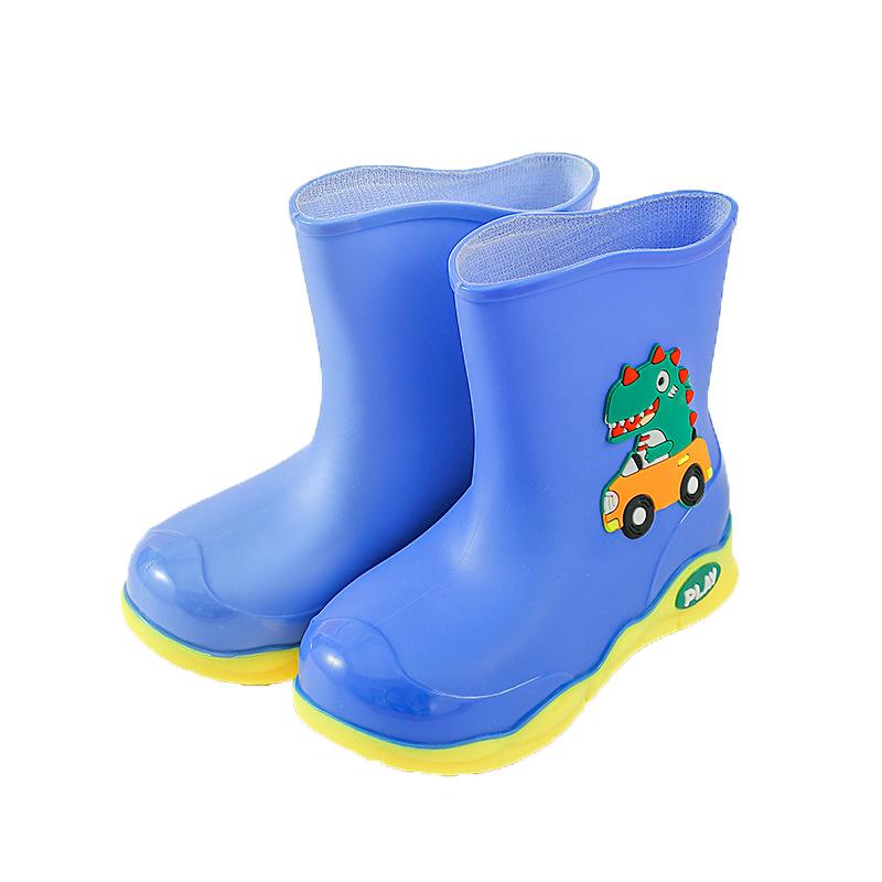 

Детские нескользящие мультяшные резиновые дождевые сапоги для мальчиков и девочек - Резиновая обувь для воды для детей школьного возраста Size 26 (Inner 14.5cm)