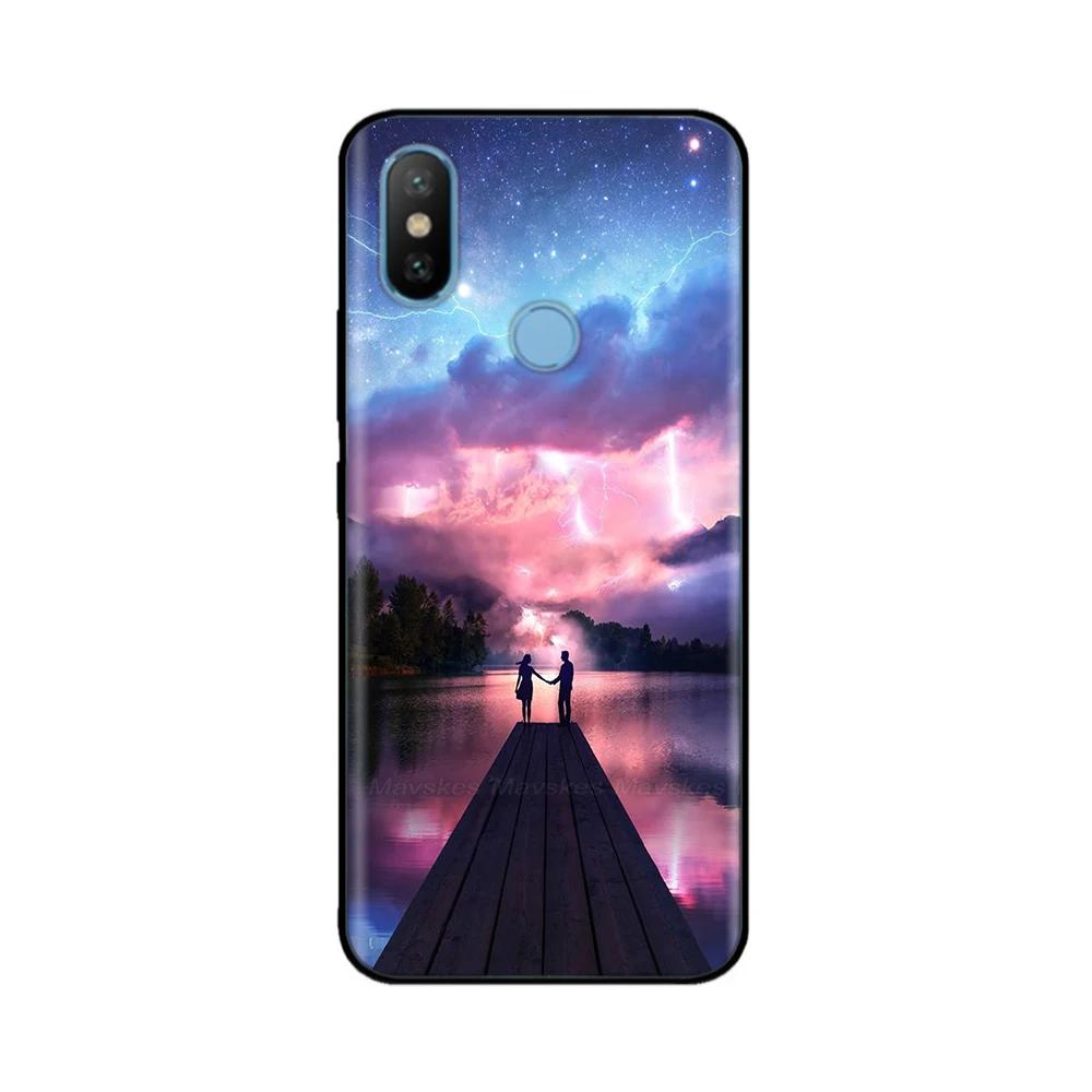 For Xiaomi Mi A2 Lite MiA2 Case Cute Heart Flower Back Cover Soft Silicone Phone Case For Xiaomi Mi A2 Lite A2lite Fundas Bumper
