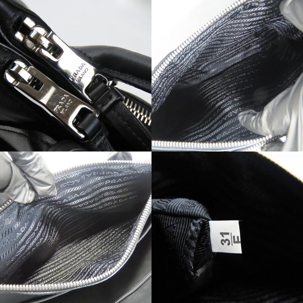 Used PRADA Tote Bag concept Nylon/leather black Shoulder