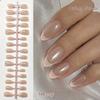 30Pcs Medium Length Press On Nails White Edge Nail Tips New Fake Nails  Detachable Nails