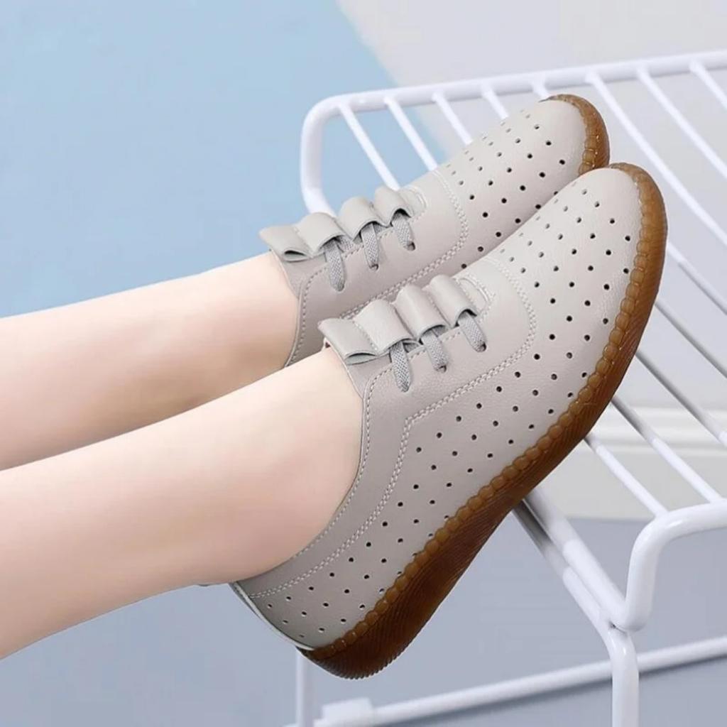 Dámské letní ploché boty, módní duté dámské tenisky, prodyšné nazouvací dámské boty, lehké mokasíny, zapatos mujer