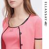 ELLASSAY Women's Short-Sleeve U-Neck Knit Top