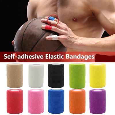 4 Pack Ελαστικός αυτοκόλλητος επίδεσμος περιτυλίγματος Πολύχρωμος άνετος αναπνεύσιμος επίδεσμος πρώτων βοηθειών Συνεκτικός αθλητικός επίδεσμος Αθλητική ιατρική ταινία