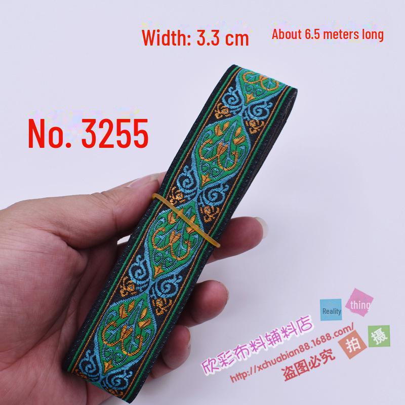 3.3cm Wide Ethnic Miao Buyi Lace Ribbon - Decorative Clothing Accessory