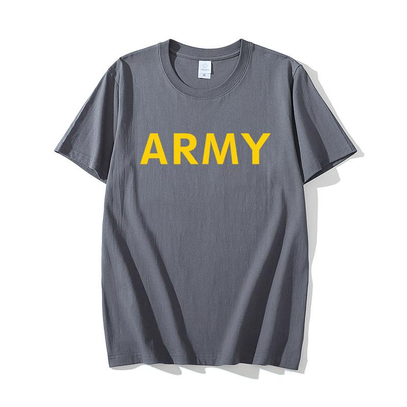 US ARMY Printed Tshirt for Army Physical Training Round Neck Pure Cotton Military Enthusiast Tactical Clothing Y2k