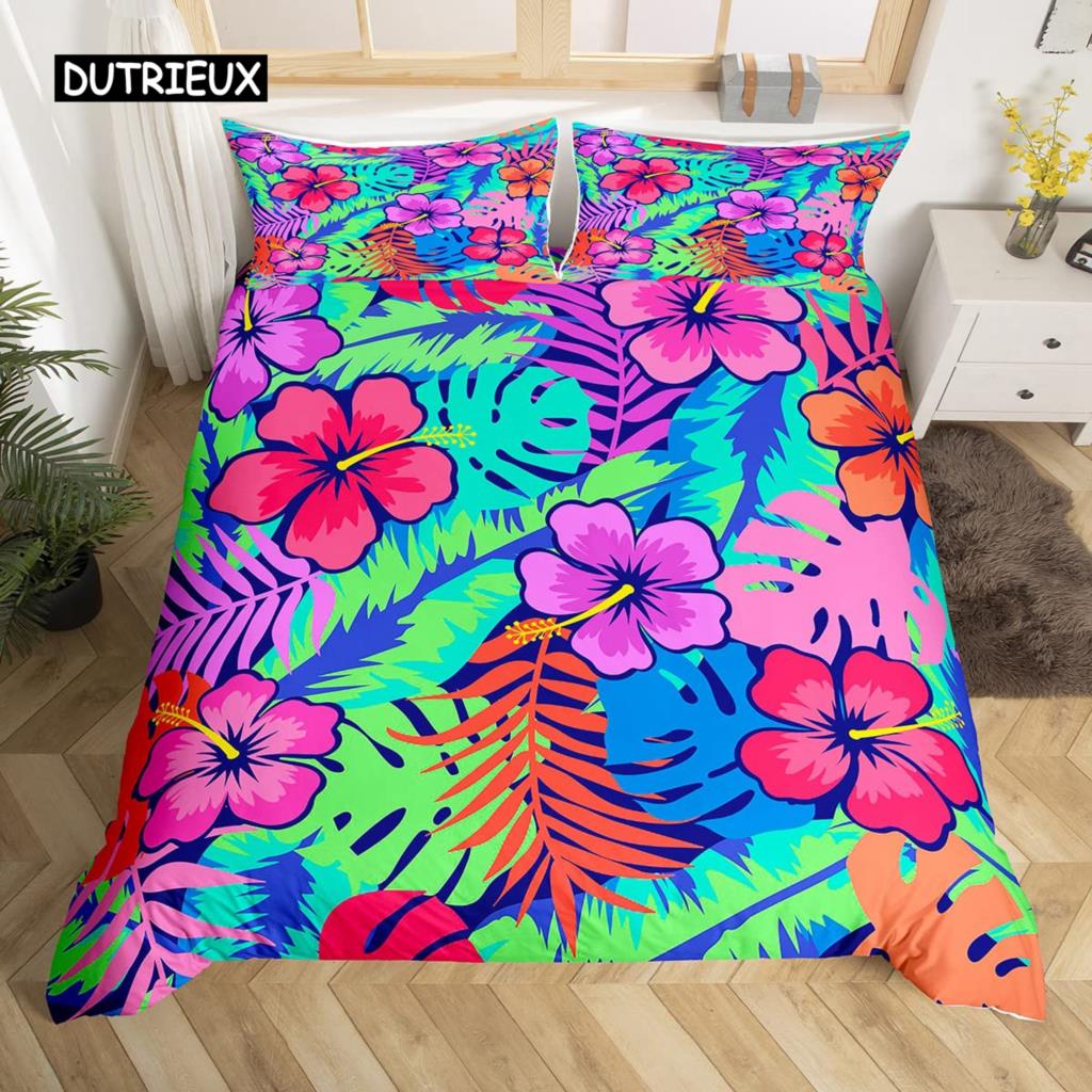 Capa de edredom arco-íris Kawaii frutas tropicais conjunto de cama abacaxi kiwi limão donut laranja cereja morango capa de edredom