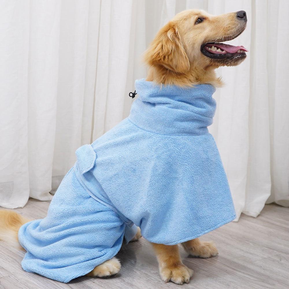 Pet It Large Dog Pet Bathrobe Quick Drying Dog Towel Microfiber Dog Clothes Golden Retriever Labrador