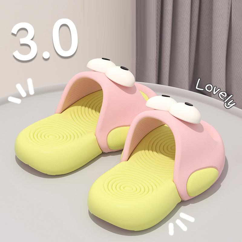 Fashion Smile Children's Slippers New Big Eyes Pattern Eva Soft Thick Sole Slippers Boys And Girls Can Wear Comfortable Walking Slippers