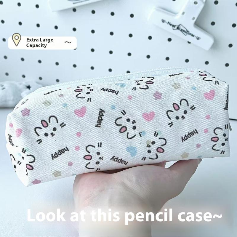 

Милый пенал с котиком в горошек и звездочку, мультяшный пенал большой вместимости, многофункциональная сумка для хранения, школьные канцелярские товары, подарки для студентов 1Pc