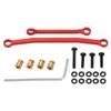 1 24 Tie Rod Kit High Accuracy Aluminum Alloy Easy Installation RC Steering Rod Tie for FMS FCX24 Crawler Red
