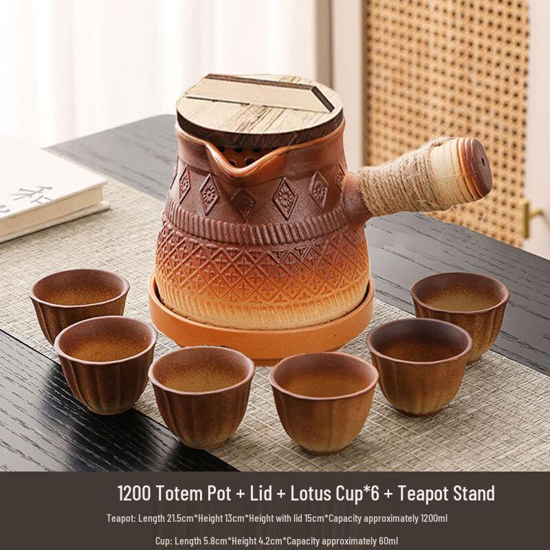 Ceramic Tea Pot & Cup Set for Stove-Side Brewing