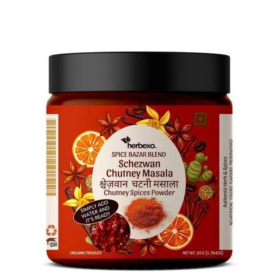Schezwan Chutney Masala I Herbexo Schezwan Chutney Masala I Versatile Schezwan Seasoning Masala Sprinkler and Instant Chutney Mix