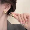 Silver needle flash zircon earrings, women's exquisite temperament stud earrings, spring and summer earrings.