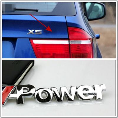 1 Stücke M POWER Logo Auto Hinten Stamm Abzeichen Aufkleber Emblem Aufkleber Für M3 M5 X1 X3 X5 X6 E46 e39 E36