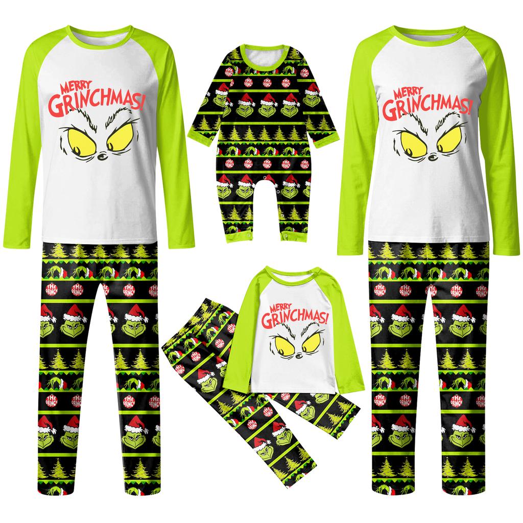 Christmas Family Matching Sets Pajamas, Loungewear Outfits,Family Matching Long Sleeve Tops+Pants Set