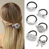 Golden Color Metal Hair Cuff Irregular Shape Hair Rope Classic Elastic Hair Band  Girls