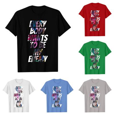 Women's Casual Daily Round Neck Printed Short Sleeved T-shirt Letter Top
