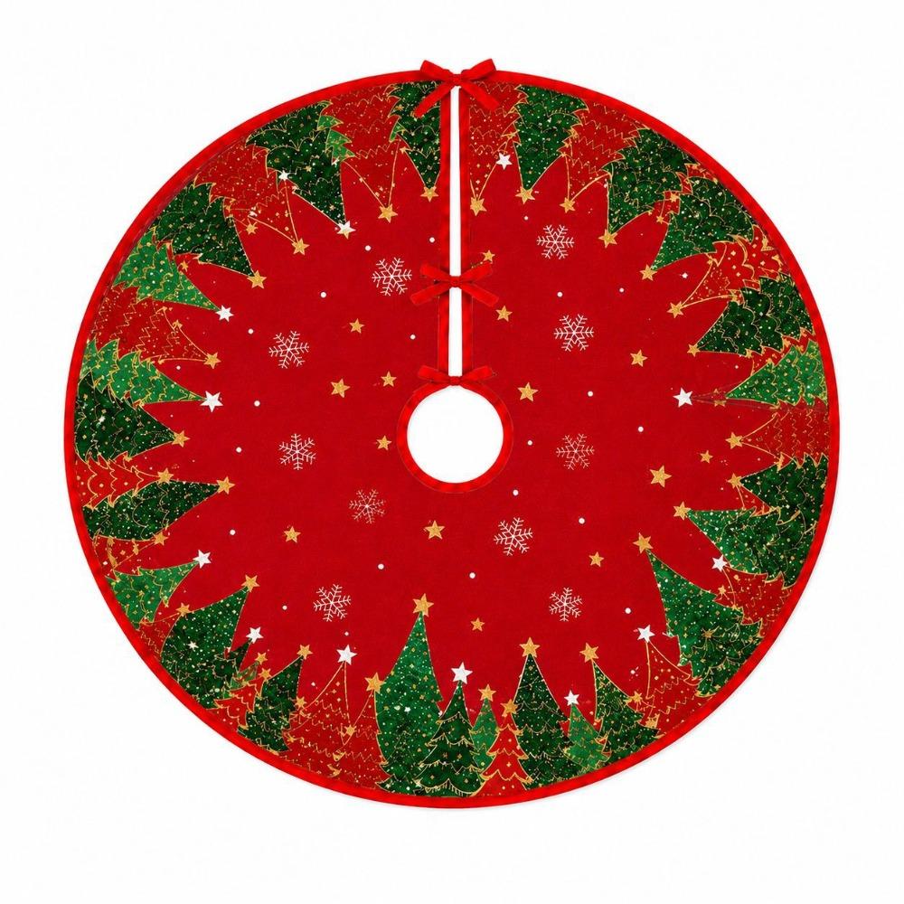 Snowman Christmas Tree Mat Snowflake Christmas Decorations Sweet Tree Base Blanket Winter