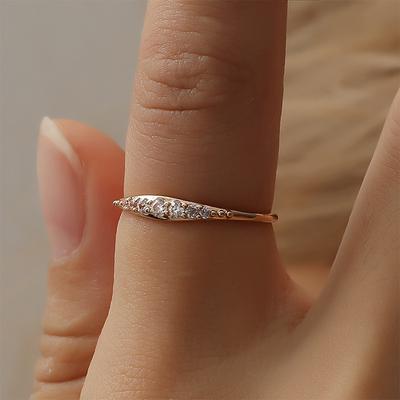 Fashion Simple Women Rings Wedding Party Jewelry Accessories Gift AVE