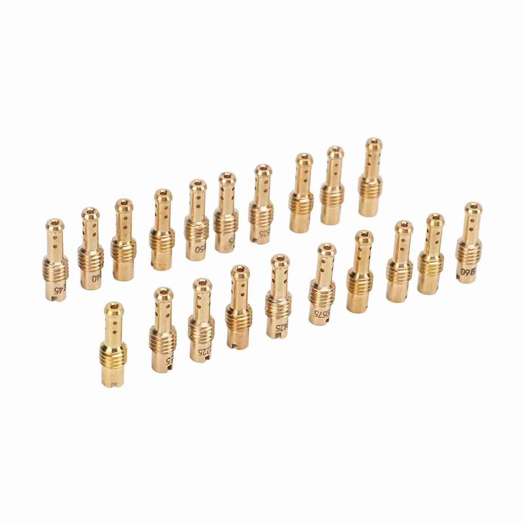 20PCS Carburetor Slow Pilot Jet Kit 12.5‑60 Metal Replacement for MIKUNI VM TM TMX Carbs