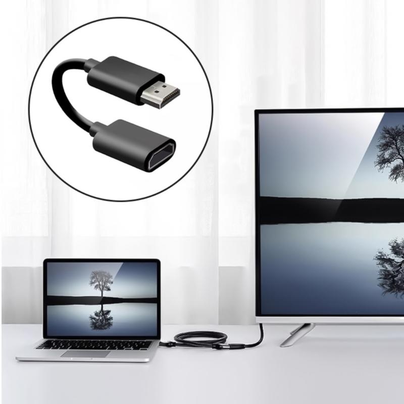 Short HDMI2.0 Extender Male to Female Cable Supports 4K60Hz HDRs for HDTVs, Projectors, and Streaming Devices