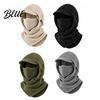 Warm Fleece Hat with Sunshade Brim Winter Balaclava Ski Mask Windproof Face Cover Brim Neck Running Mask for Cold Weather Warmer Adjustable Thermal
