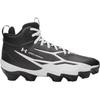 Under Armour Spotlight Hammer Mid top Soccer Shoes Black White Kids' (Unisex) Kids' Soccer Shoes 6006224 001