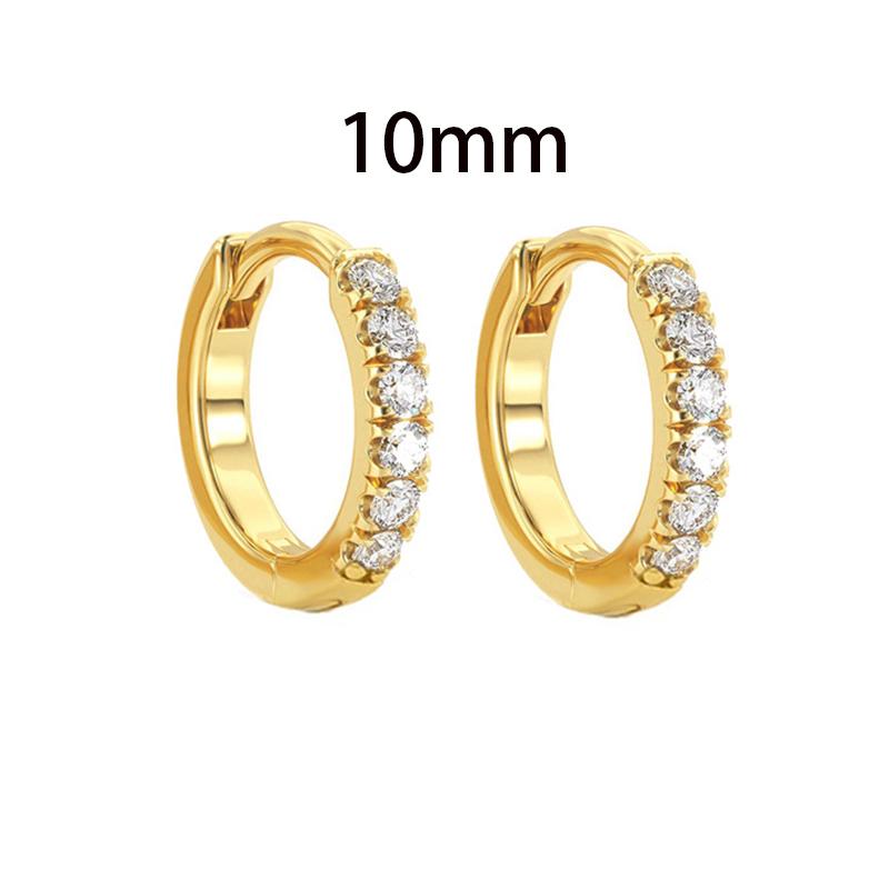 Stainless Steel Minimal Hoop Earrings For Woman Cubic Zirconia Piercing Earring Fashion Korean Unusual Jewelry