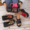 Women Platform Slippers Plus Size High Heels Slippers Women Summer Fashion Wedges Sandals beach Slides Women Zapatos De Mujer