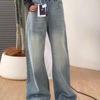 Women's Light Color High-Waist Wide Leg Jeans - Plus Size, Loose Fit, Slimming for Pear Shaped Body, Summer Style