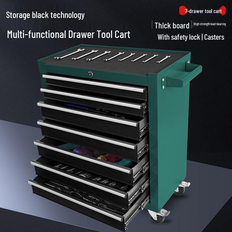 Multi-Function Heavy-Duty Tool Cart with Drawer-Type Repair Box and Mobile Trolley