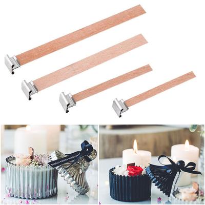 Wooden Candles Wick for DIY Craft Paraffin Candle Jar Making Kit Beeswax Burning Smokeless Wick Candle Core Making Supplies