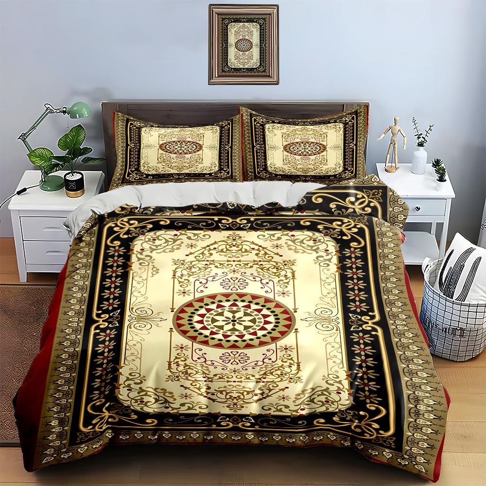 Ornate, Geometric, Floral. Bedding Duvet Cover Sets Duvet Covers Pillowcases Gifts (1 * Duvet Cover 2 * Pillowcases, Without Duvet Insert)