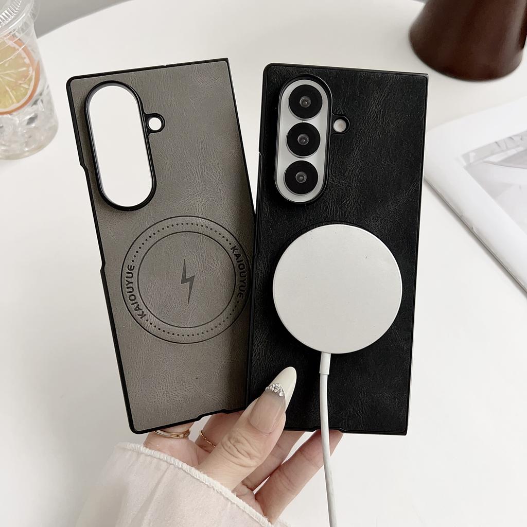 For Samsung Galaxy Z Fold8 Case Stylish Lightning Nappa Texture Magnetic Shockproof Cover For Samsung Galaxy Z Fold 8 Funda