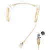 KIMAFUN Adjustable Over-Ear Headset Microphone Beige D4/800 Professional Condenser Compatible with Shure Wireless Bodypack