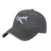 Beechcraft King Air C Aviation Majesty Baseball Caps Snapback Washed Denim Hats Casquette Streetwear Baseball Cowboy Hat
