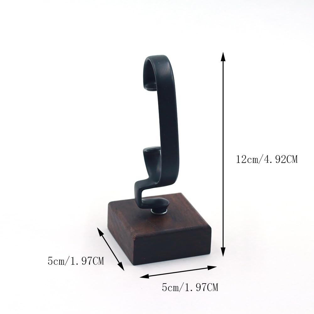 Stylowy drewniany stojak na jeden zegarek