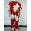 Summer Spring Printed Lightweight Fashion Comfortable Casual Short Sleeve Two Piece Set For Women European American Crossbody Apparel