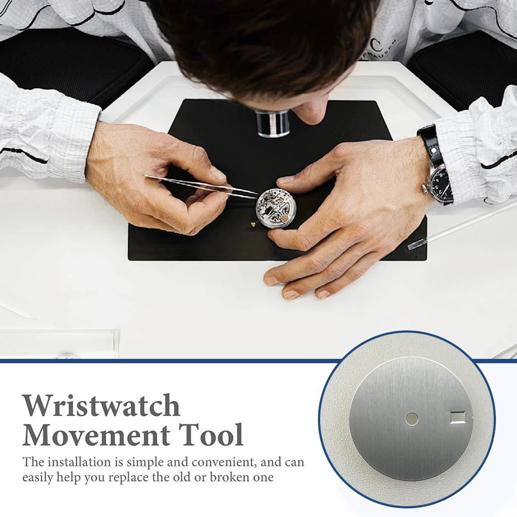 Simple 28.5mm Black/Silver Watch Dial for NH35 NH36 Movement Mechanical Watch Face Dials No Luminous