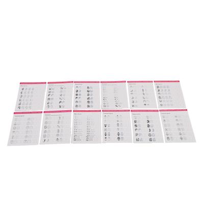 Nagel Übungsmatte Stereograph Waschbar Wiederverwendbar Multi Nagelformen 12 Modi Nail Art Übungsblatt