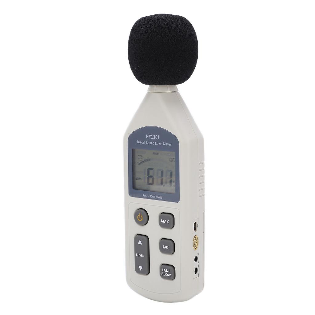 HY‑1361 Digital Sound Level Meter Handheld LCD Screen USB Decibel Monitor Noise Recorder 30‑130dBA 35‑130dBC