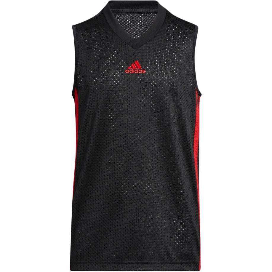 Adidas Comfortable Round Neck Breathable Basketball Vest Kids tops Black Light-Crimson HF5885 A152