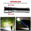 White Laser Flashlight TYPE-C Rechargeable Military Tactical Zoomable Portable LED Camping Search Spotlight