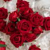 10/30pcs Artificial Flowers Home Room Table Wedding Bride Wrist Silk Roses Head Material Diy Gift Box Festival Decorative Wreath