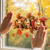 Squirrel and Maple Leaf Window Clings Fall Window Stickers for Home Decor